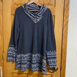 Cute, Above the knee, Gray longsleeve sleeve dress, size XL